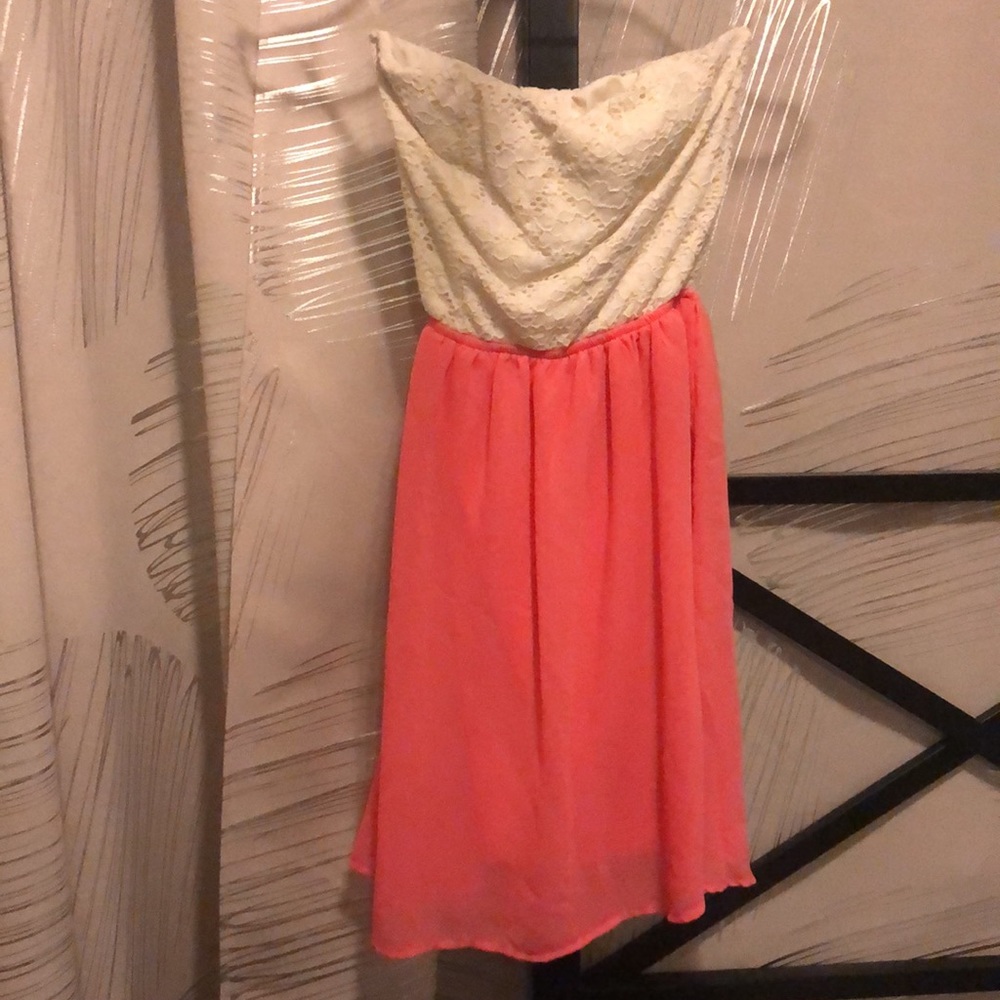 Heart Strapless- Open Back Dress-XS